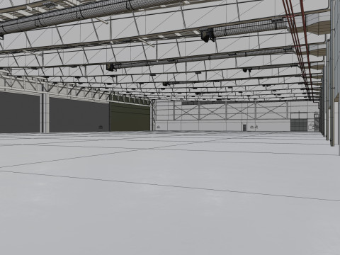 Airplane Hangar Interior 9 Modelo 3D