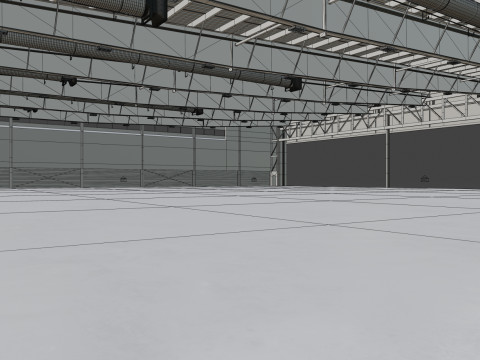 Airplane Hangar Interior 9 Modelo 3D
