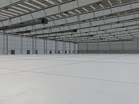 Airplane Hangar Interior 9 Modelo 3D
