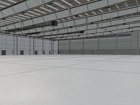 Airplane Hangar Interior 9 Modelo 3D