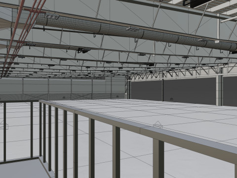 Airplane Hangar Interior 9 Modelo 3D