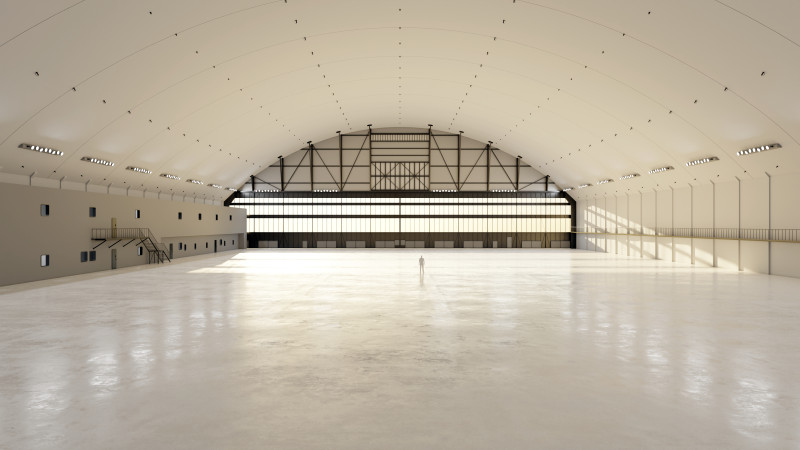 Airplane Hangar Interior 10 Modèle 3D .c4d .max .obj .3ds .fbx .stl .blend