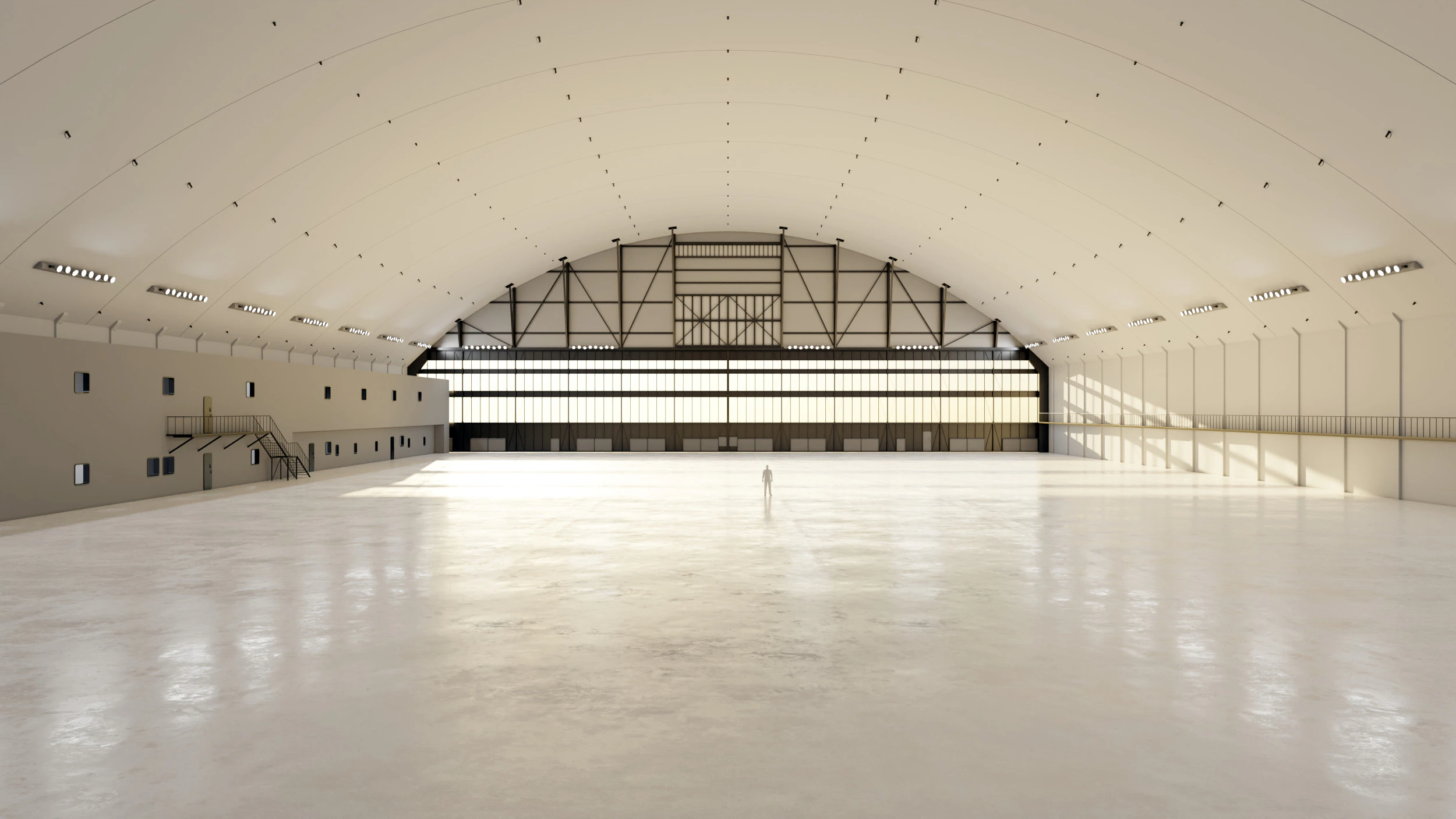 Airplane Hangar Interior 10 3D Model .c4d .max .obj .3ds .fbx .stl .blend