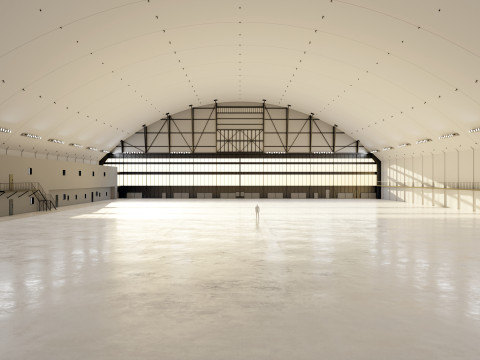 Airplane Hangar Interior 10 3D Model