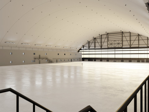 Airplane Hangar Interior 10 Modèle 3D