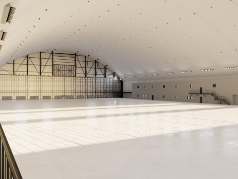 Airplane Hangar Interior 10 Modèle 3D