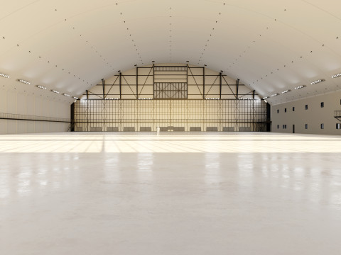 Airplane Hangar Interior 10 Modèle 3D