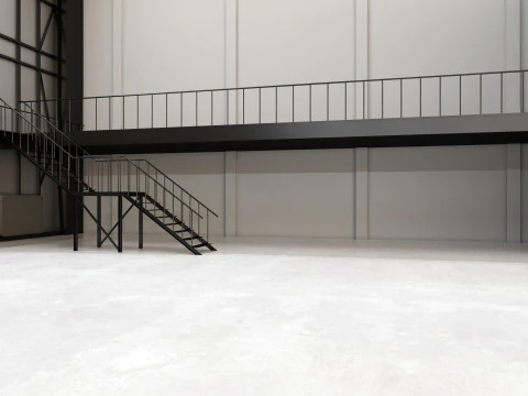 Airplane Hangar Interior 10 3D Model
