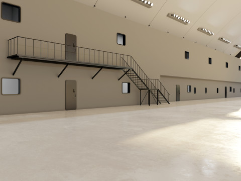 Airplane Hangar Interior 10 Modèle 3D