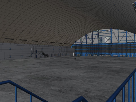 Airplane Hangar Interior 10 Modèle 3D