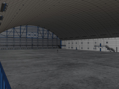 Airplane Hangar Interior 10 Modèle 3D