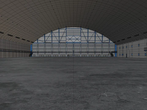 Airplane Hangar Interior 10 3D Model