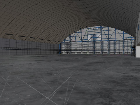 Airplane Hangar Interior 10 Modèle 3D
