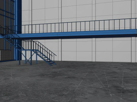 Airplane Hangar Interior 10 3D Model