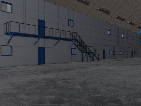Airplane Hangar Interior 10 Modèle 3D