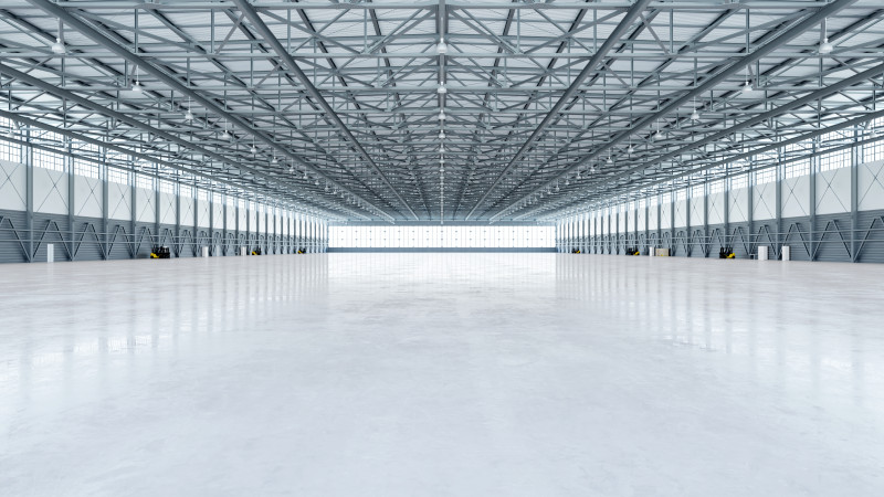Airplane Hangar Interior 4b 3D Model .c4d .max .obj .3ds .fbx .stl .blend