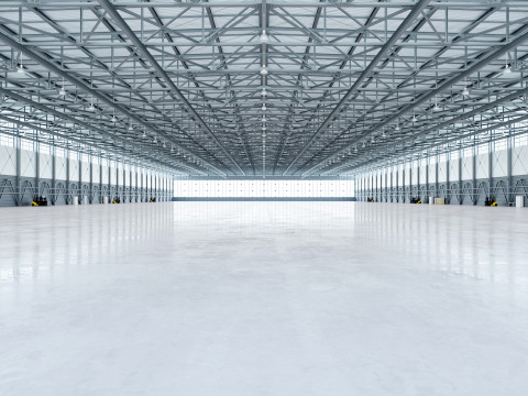 Airplane Hangar Interior 4b 3D Модель