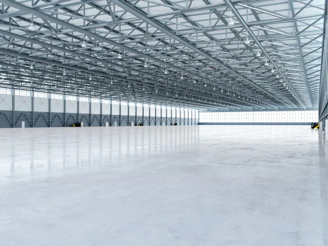 Airplane Hangar Interior 4b 3D Model
