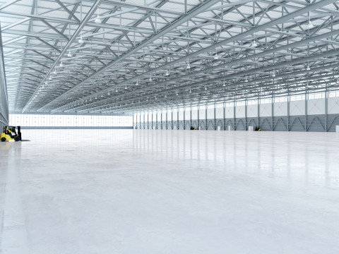 Airplane Hangar Interior 4b 3D Model