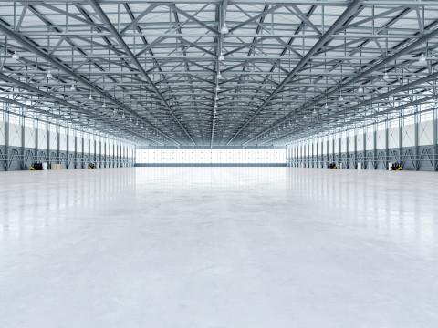 Airplane Hangar Interior 4b 3D Model