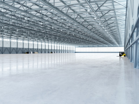 Airplane Hangar Interior 4b 3D Model
