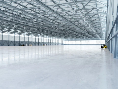 Airplane Hangar Interior 4b 3D Model