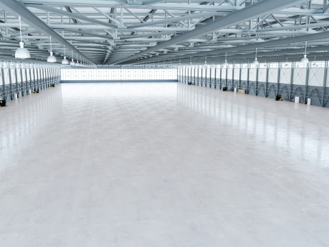 Airplane Hangar Interior 4b 3D Model
