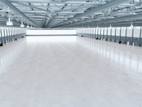 Airplane Hangar Interior 4b 3D Model