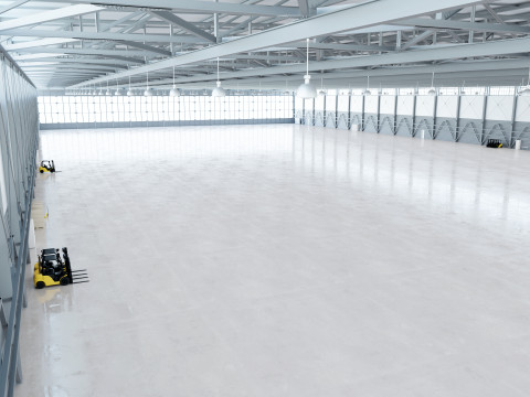 Airplane Hangar Interior 4b 3D Model