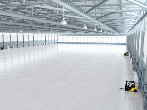 Airplane Hangar Interior 4b 3D Model