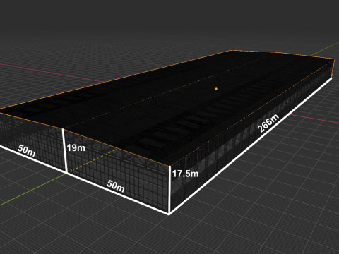 Airplane Hangar Interior 4b 3D Model