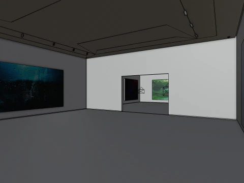 Art Museum Gallery Interior 1b 3D Model