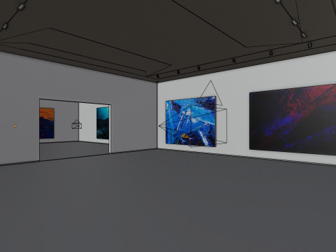 Art Museum Gallery Interior 1b Modelo 3D