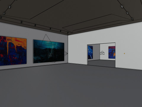 Art Museum Gallery Interior 1b Modelo 3D