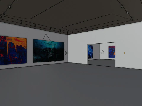 Art Museum Gallery Interior 1b 3D Model