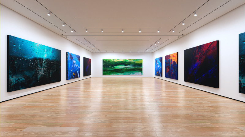 Art Museum Gallery Interior 1c 3D-Modell .c4d .max .obj .3ds .fbx .stl .blend