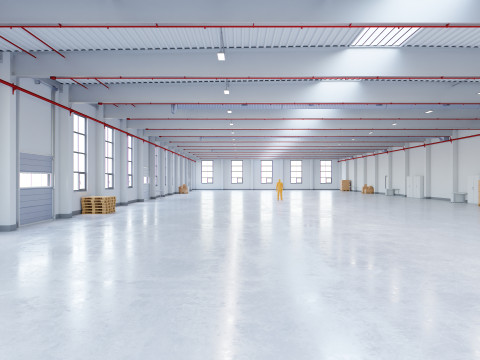 Industrial Warehouse Interior 12 3D Модель