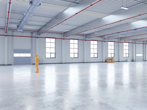 Industrial Warehouse Interior 12 3D Model