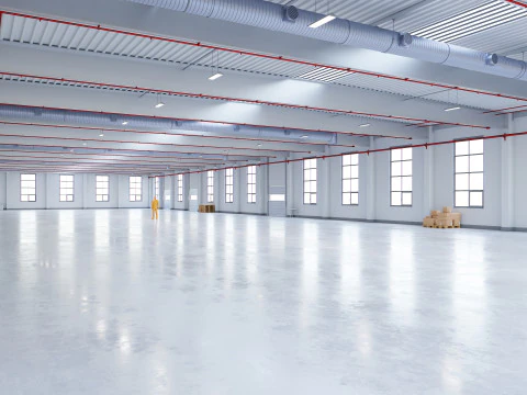 Industrial Warehouse Interior 12 3D Model