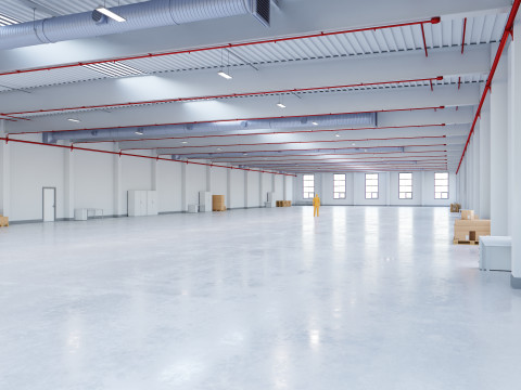 Industrial Warehouse Interior 12 3Dモデル