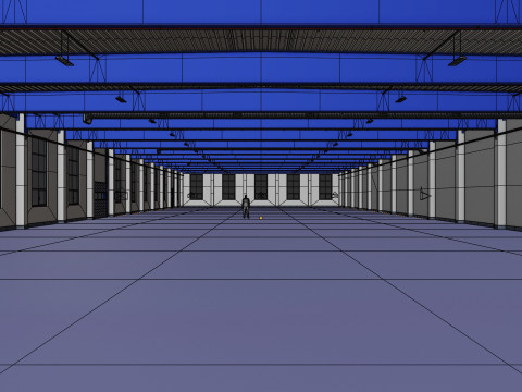 Industrial Warehouse Interior 12 3Dモデル
