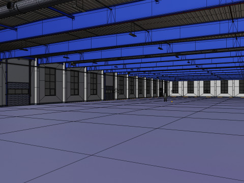 Industrial Warehouse Interior 12 3Dモデル