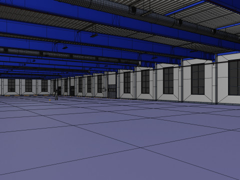 Industrial Warehouse Interior 12 3Dモデル
