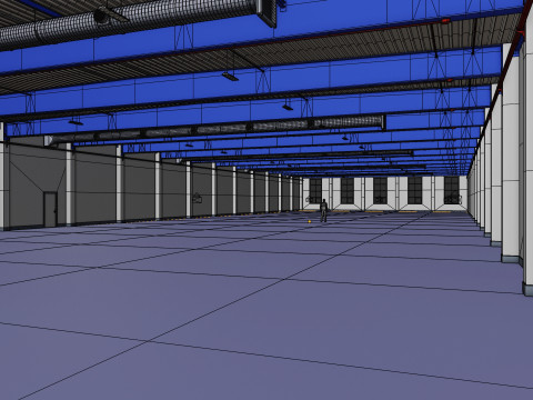 Industrial Warehouse Interior 12 3Dモデル