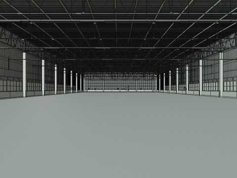 Warehouse Interior 9b 3D-Modell