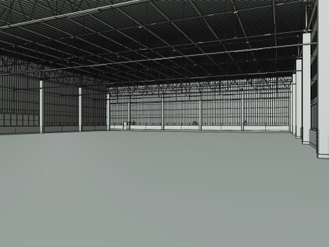 Warehouse Interior 9b 3D-Modell