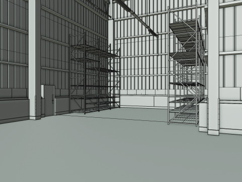 Warehouse Interior 9b 3D-Modell
