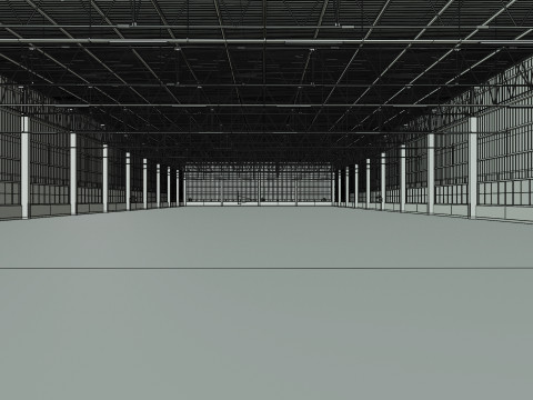 Warehouse Interior 9b 3D-Modell