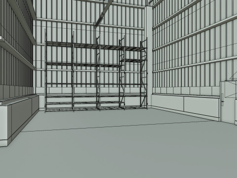Warehouse Interior 9b 3D-Modell