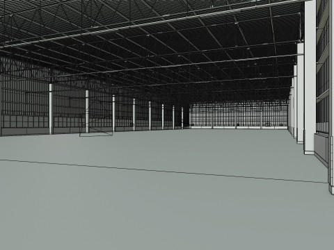 Warehouse Interior 9b 3D-Modell